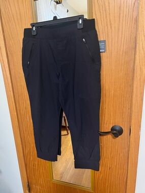 Eddie Bauer Black Active Pants with Drawstring Waist